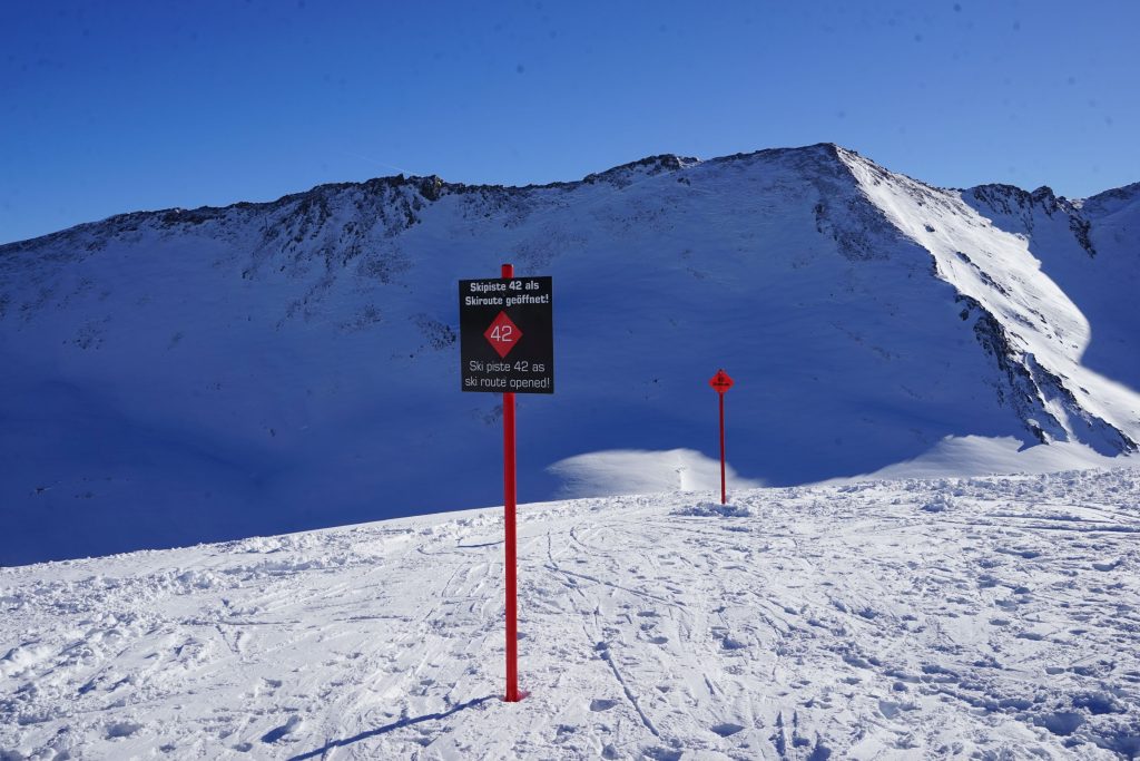 Ischgl: Piste Nr. 42 vom Piz Val Gronda (2812 m) ins Vesil. Foto: Rainer Krause