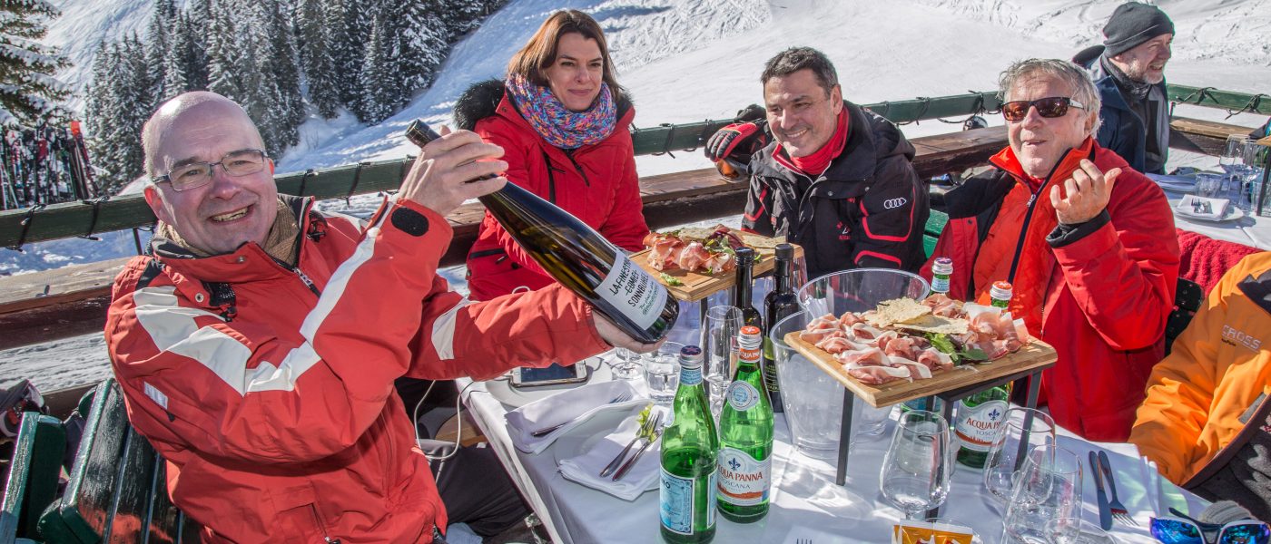 Bergrestaurant Sonnbühel, Kitzbühel, älteste Skihütte der Welt. Foto: Hans-Werner Rodrian