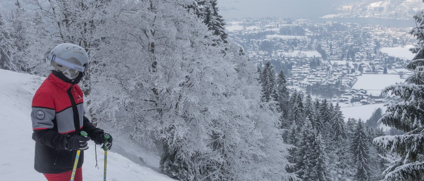 Der berüchtigte Glaslhang der Skiroute am Wallberg, Rottach-Egern. Foto: Hans-Werner Rodrian